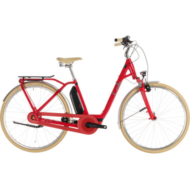 Bicicleta de paseo eléctrica CUBE ELLY CRUISE HYBRID 400 Rojo 2019 0